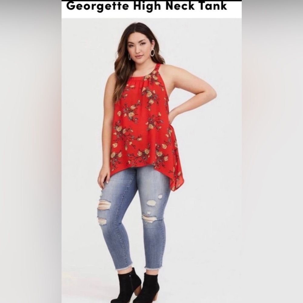 Torrid Georgette High Neck Tank NWOT - never worn. Sz 26 /  Torrid Size 4